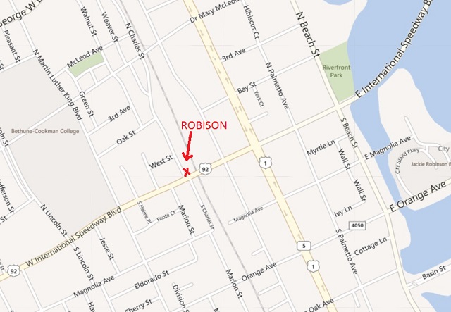 map to Robison in Daytona Beach